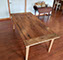 Custom farm tables will last a lifetime with their sturdy build and new finish that has the look and feel fo an antique. 